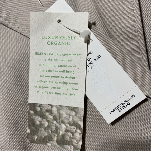 Eileen Fisher Organic Cotton Notch Collar Muslin Jacket 3/4 sleeve XS - Picture 2 of 12